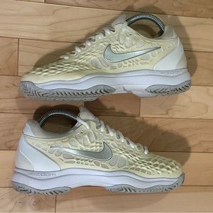 Size 7 - Nike Air Zoom Cage 3 HC White Silver. Does not come with box.